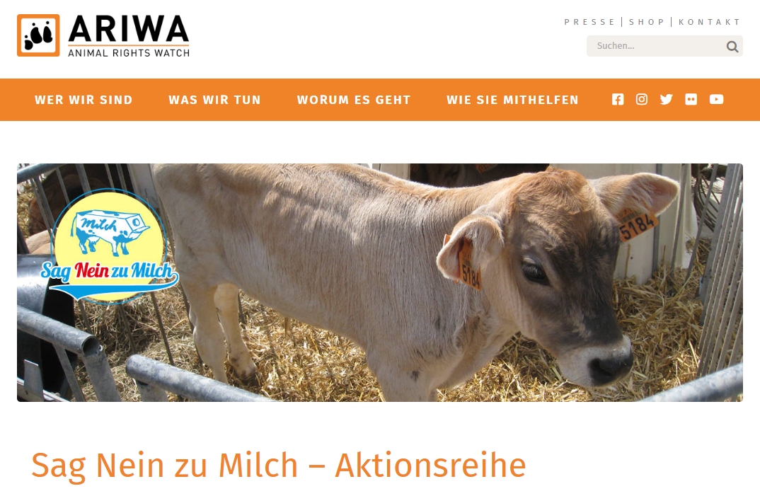 Sag nein zur Milch