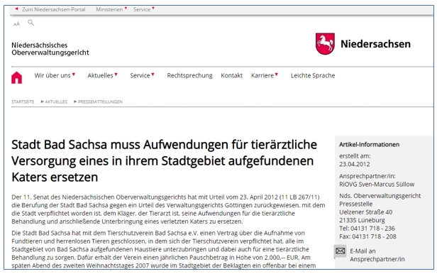 Städte für Tiere zahlen